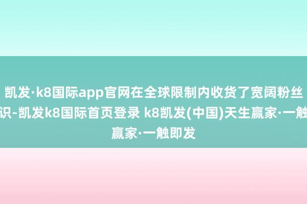 凯发·k8国际app官网在全球限制内收货了宽阔粉丝与共识-凯发k8国际首页登录 k8凯发(中国)天生赢家·一触即发