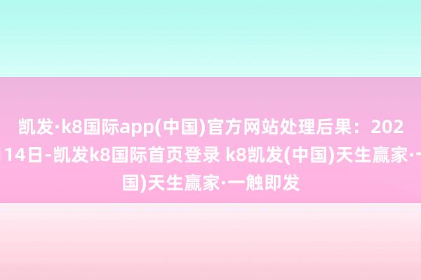 凯发·k8国际app(中国)官方网站处理后果:2024年11月14日-凯发k8国际首页登录 k8凯发(中国)天生赢家·一触即发