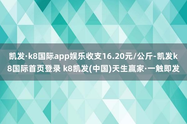 凯发·k8国际app娱乐收支16.20元/公斤-凯发k8国际首页登录 k8凯发(中国)天生赢家·一触即发