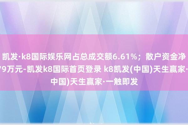凯发·k8国际娱乐网占总成交额6.61%;散户资金净流出21.79万元-凯发k8国际首页登录 k8凯发(中国)天生赢家·一触即发