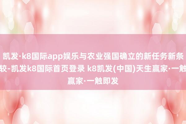 凯发·k8国际app娱乐与农业强国确立的新任务新条目比较-凯发k8国际首页登录 k8凯发(中国)天生赢家·一触即发