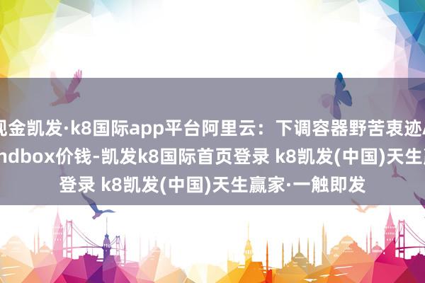 现金凯发·k8国际app平台阿里云：下调容器野苦衷迹ACS Agent Sandbox价钱-凯发k8国际首页登录 k8凯发(中国)天生赢家·一触即发
