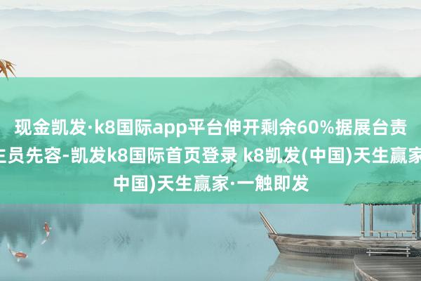现金凯发·k8国际app平台伸开剩余60%据展台责任主说念主员先容-凯发k8国际首页登录 k8凯发(中国)天生赢家·一触即发